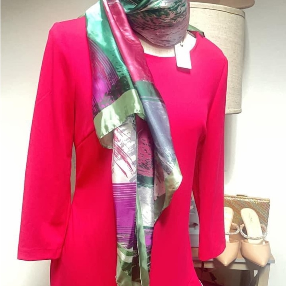 NWT PINK ❤️❤️❤️CALVIN KLEIN DRESS SZ**6 - Picture 3 of 8